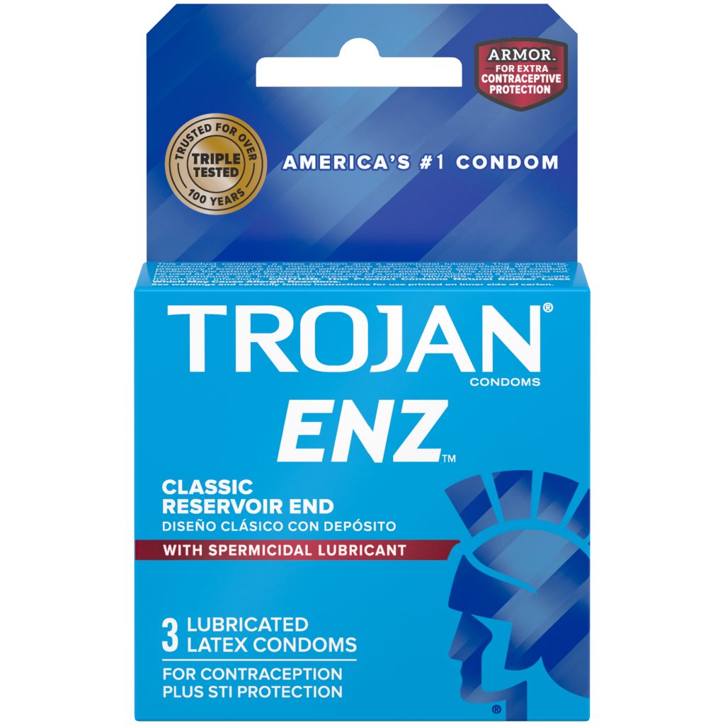 Trojan Enz ARMOR Spermicidal 3 Count Condoms