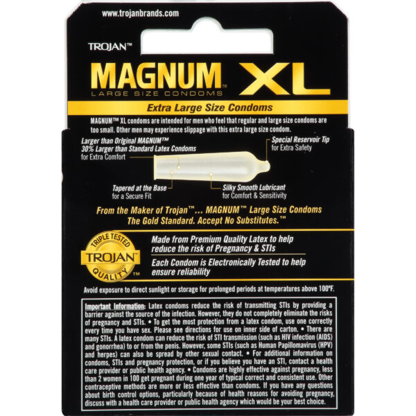 Trojan Magnum XL 3 Count Condoms