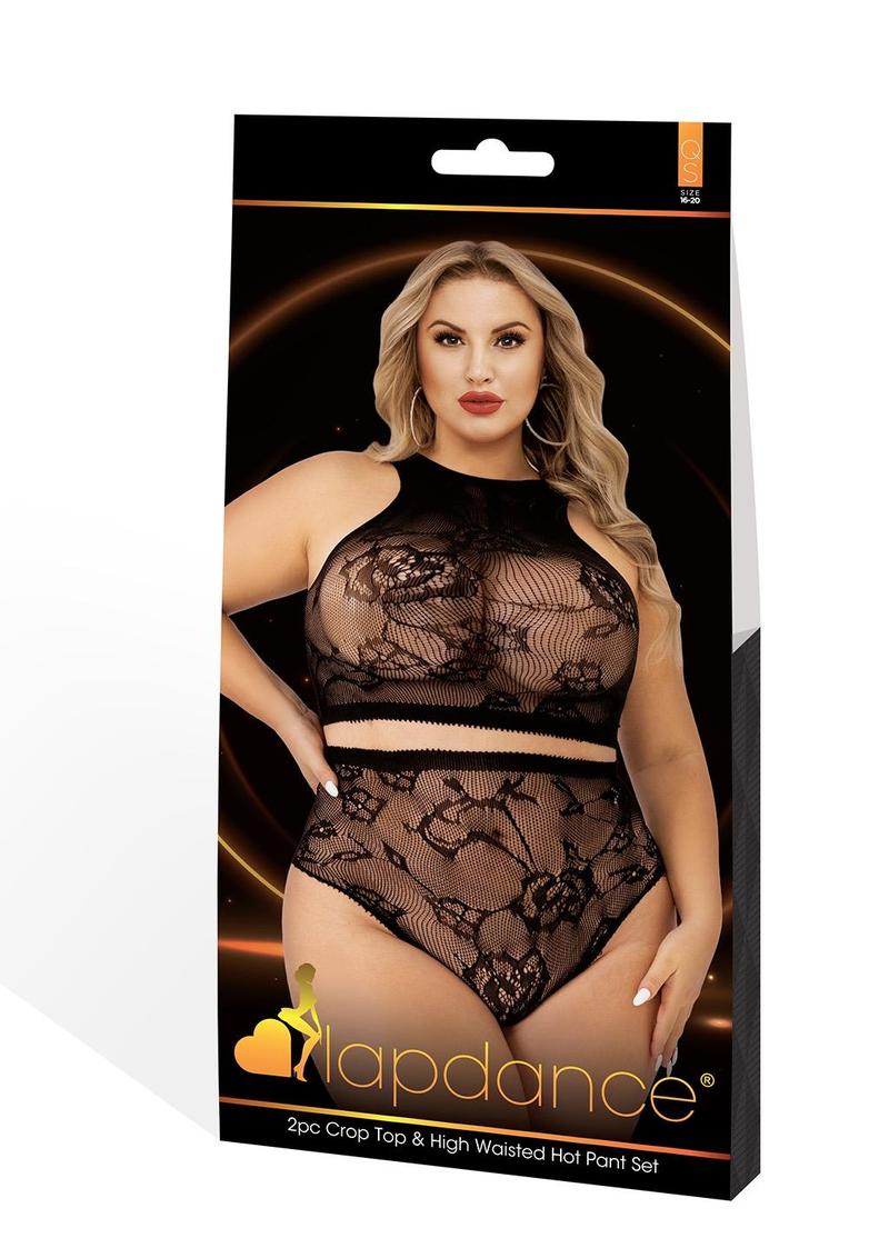Lapdance Lingerie 2PC Hot Pant Set - QS