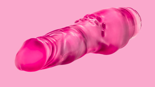 Glow Dicks By Blush® | The Banger Realistic Pink 8-Inch Long Vibrating Dildo