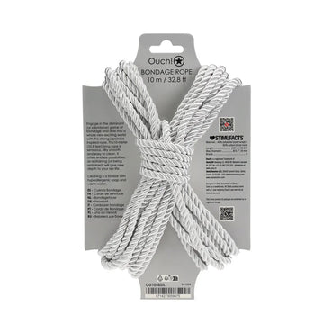 Ouch! Bondage Rope 10m Nylon - Silver