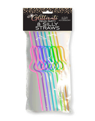 Glitterati Penis Silly Straws Set of 8