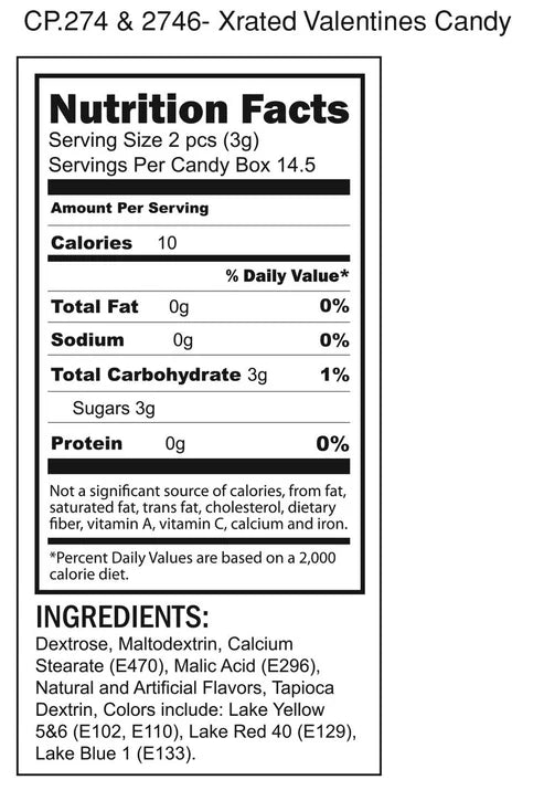 X-Rated Valentine's Conversation Candy Hearts