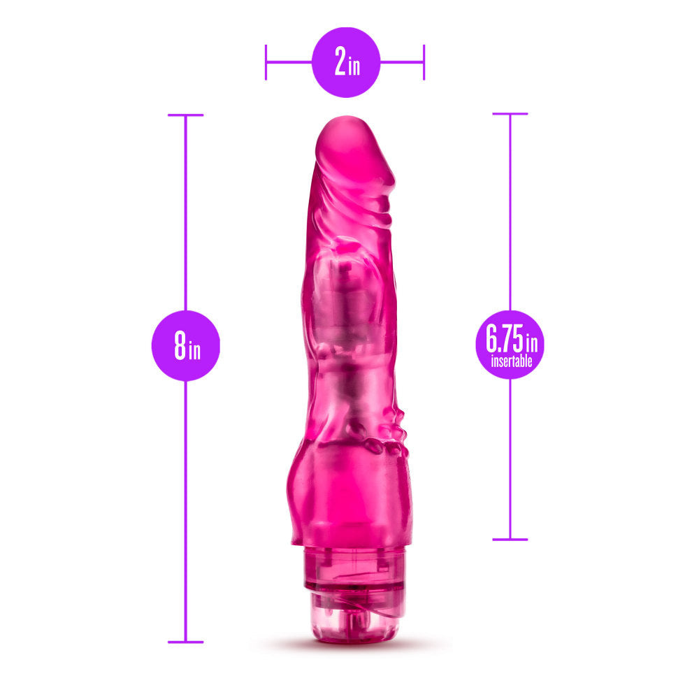 Glow Dicks By Blush® | The Banger Realistic Pink 8-Inch Long Vibrating Dildo