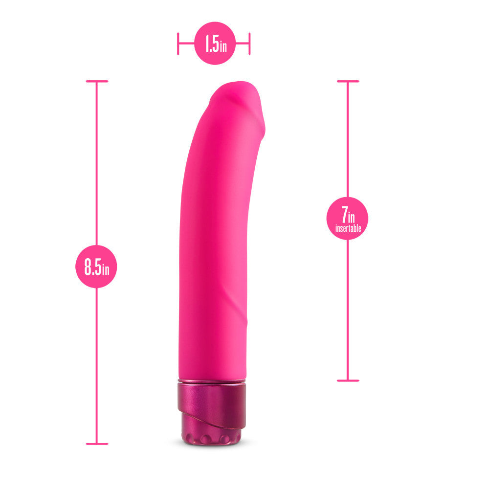 Luxe By Blush® | Beau G-Spot Pink 8.5-Inch Long Vibrating Dildo