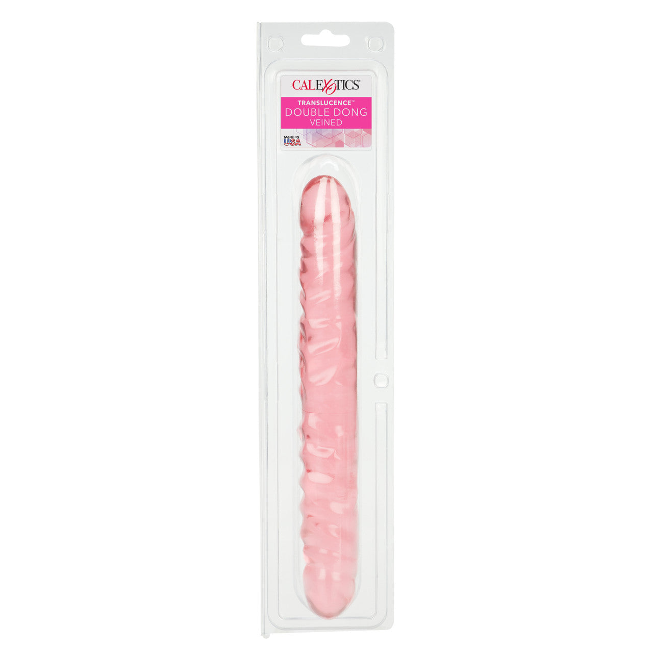 Veined Double Dong 12" - Pink