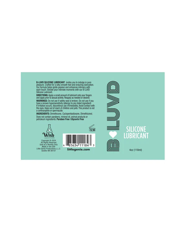 B-LUVD Silicone Lubricant - 4 oz.