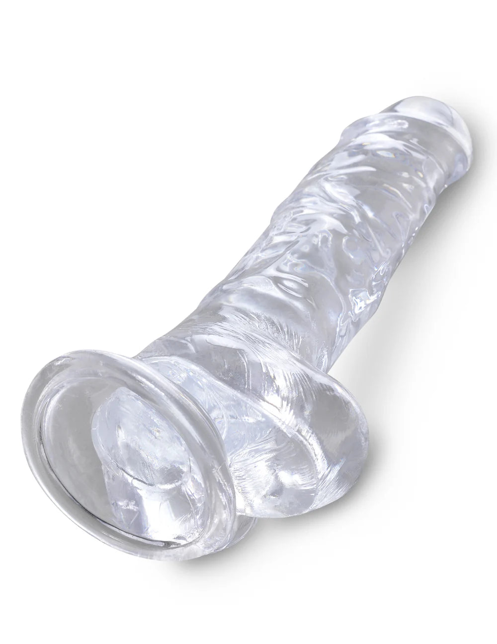 King Cock Clear 8" Cock with Balls