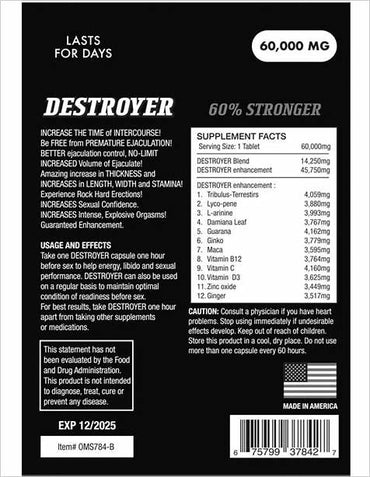 Destroyer Male Enhancement Pill
