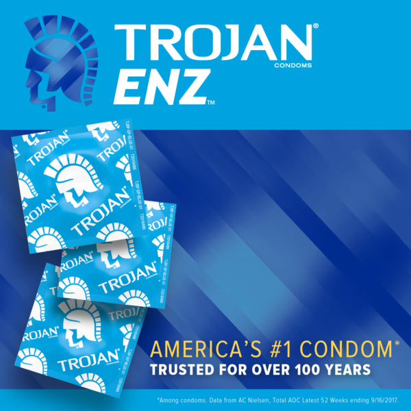 Trojan Enz ARMOR Spermicidal 3 Count Condoms