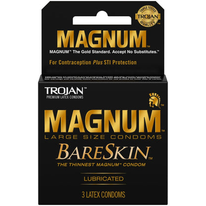 Trojan Magnum Bareskin 3 Count Condoms