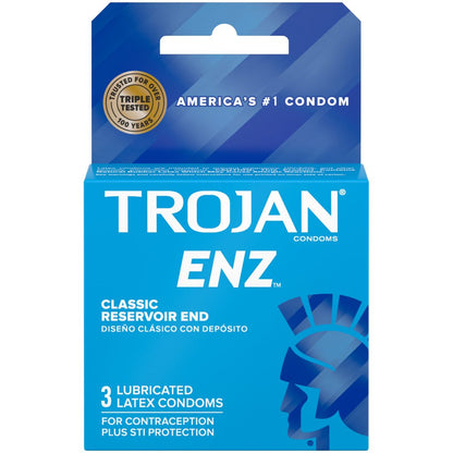 Trojan Enz Lubricated 3 Count Condoms