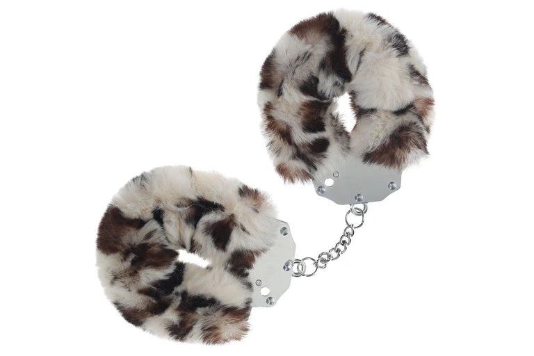 Ouch! - Heavy-duty Fluffy Handcuffs - Snow Leopard