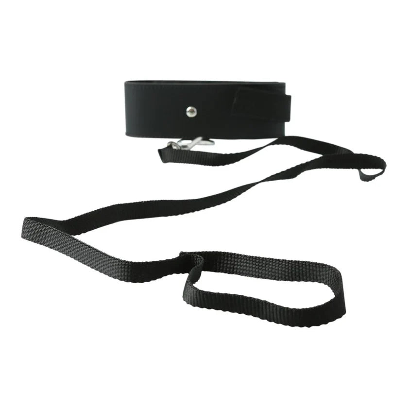 S & M Black Collar & Leash