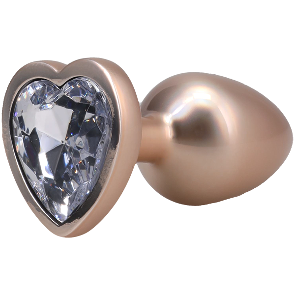 Booty Bling - Heart Jeweled Metal Plug