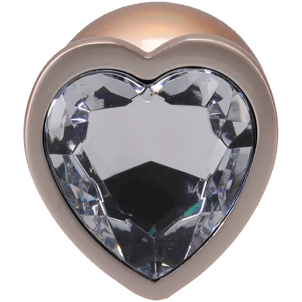 Booty Bling - Heart Jeweled Metal Plug