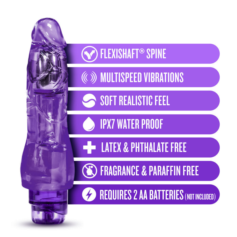 Naturally Yours By Blush® | Fantasy Vibe Realistic Purple 9-Inch Long Vibrating Dildo