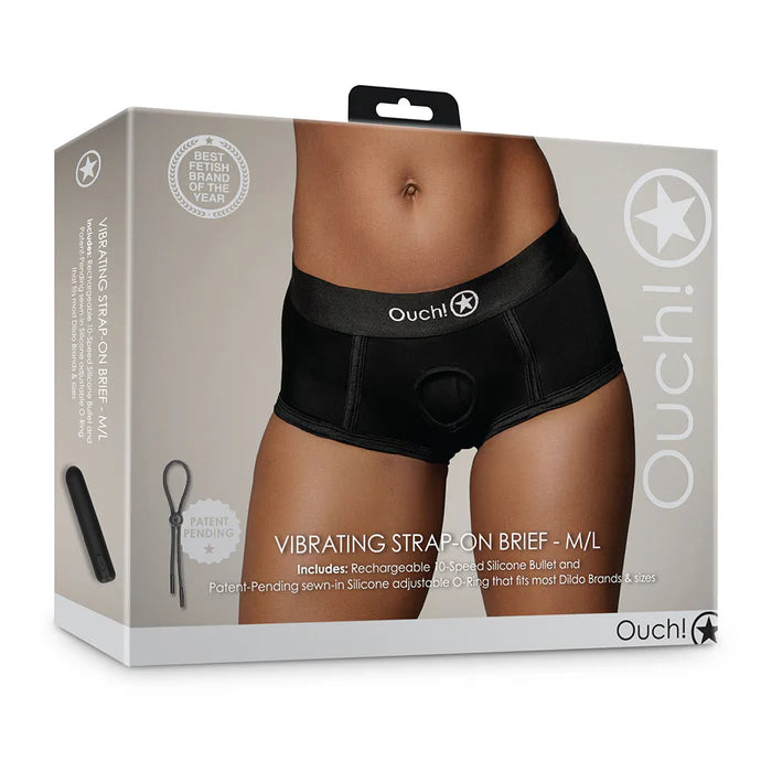 Ouch! Vibrating Strap-On Brief