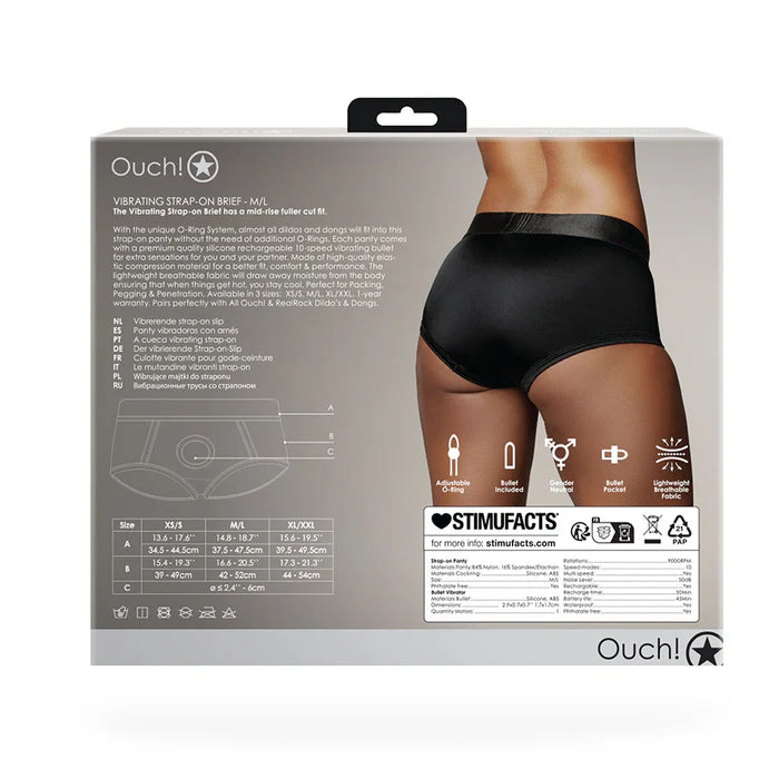 Ouch! Vibrating Strap-On Brief