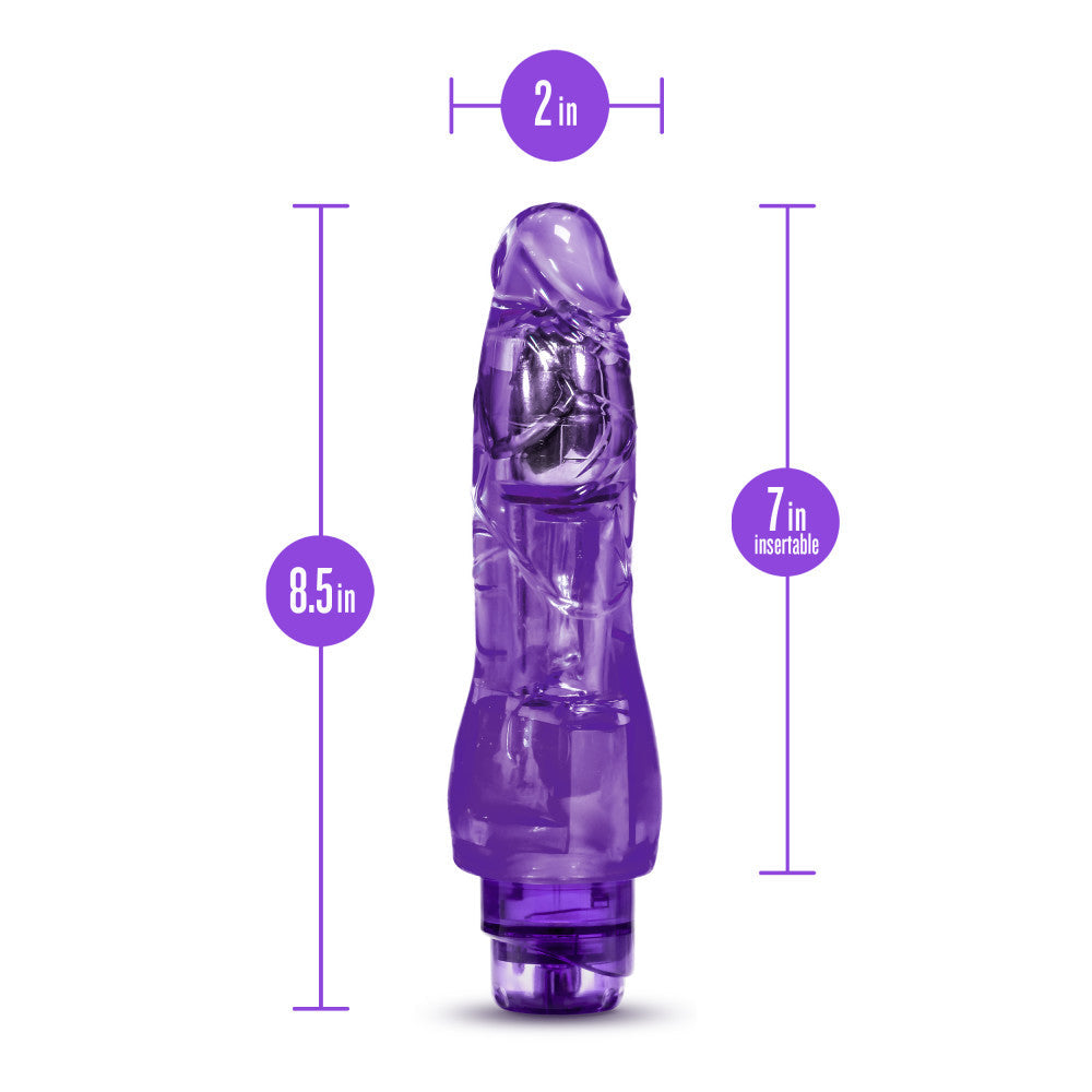 Naturally Yours By Blush® | Fantasy Vibe Realistic Purple 9-Inch Long Vibrating Dildo