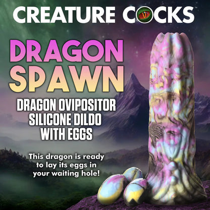 Creature Cocks - Dragon Spawn Dragon Ovipositor Silicone Dildo with Eggs