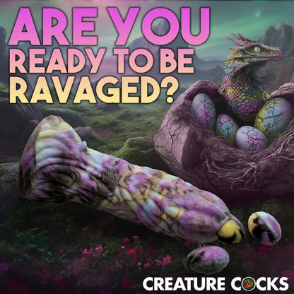 Creature Cocks - Dragon Spawn Dragon Ovipositor Silicone Dildo with Eggs