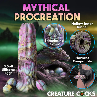 Creature Cocks - Dragon Spawn Dragon Ovipositor Silicone Dildo with Eggs