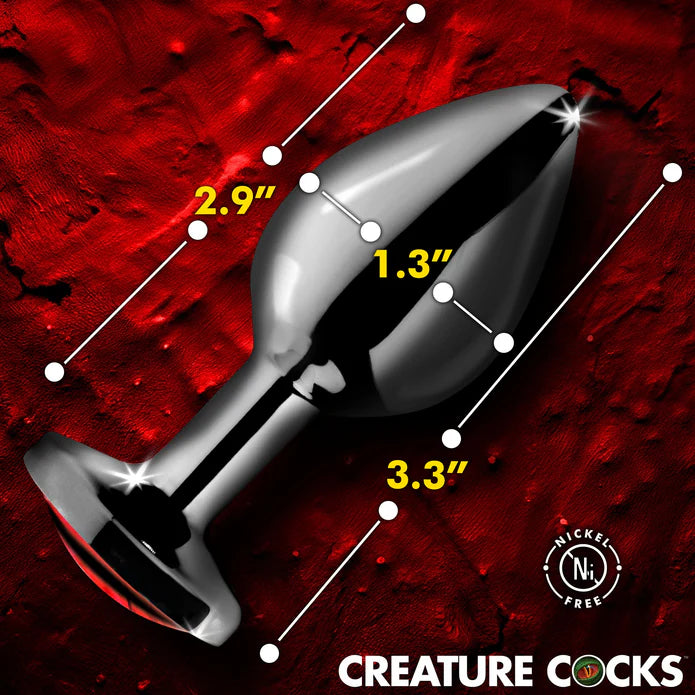 Creature Cocks - Sinister Eye Red Eye Metal Butt Plug - Medium