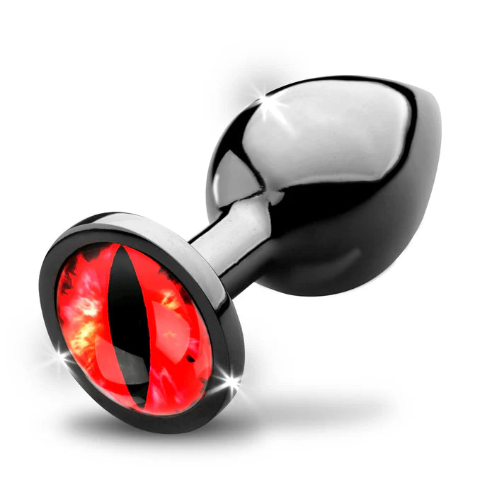 Creature Cocks - Sinister Eye Red Eye Metal Butt Plug - Medium