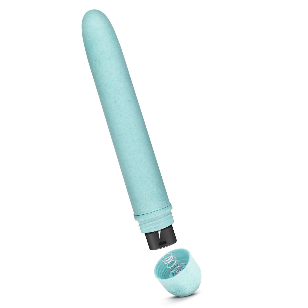 Gaia By Blush® | Eco: Plant-Based 7" Slim Multispeed Vibrator in Aqua - Made from Sustainable BioFeel™