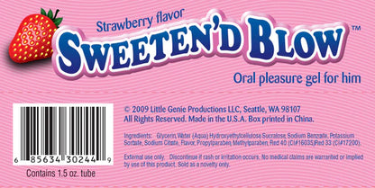 Sweeten'd Blow Oral Pleasure Gel- Strawberry