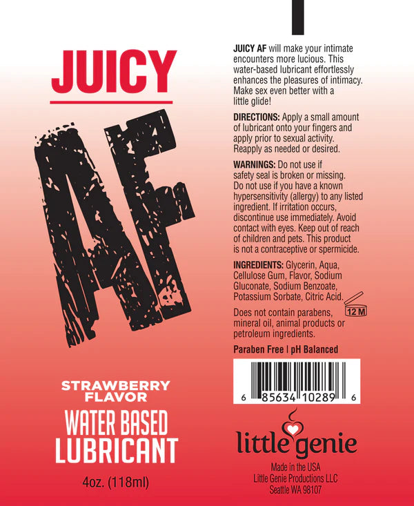 Juicy AF Strawberry Lube - 2 oz.