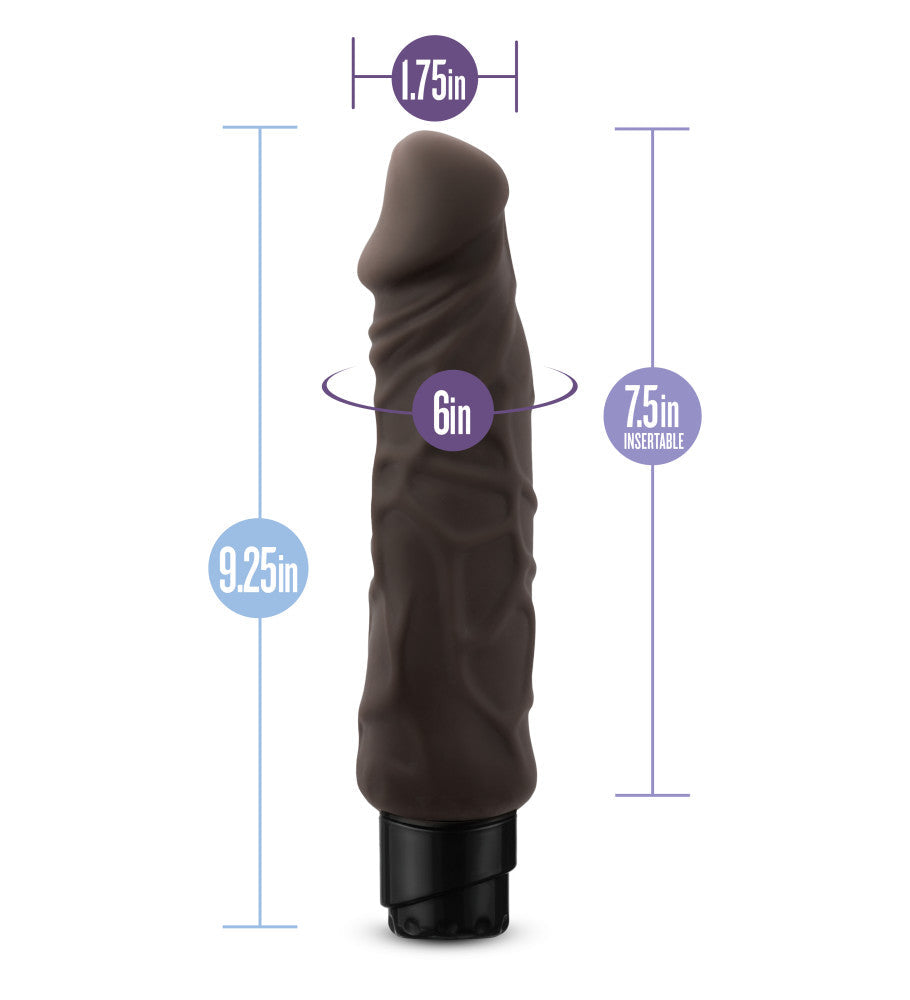 Au Naturel By Blush® | Home Wrecker Realistic Brown 9.25-Inch Long Vibrating Dildo