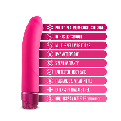 Luxe By Blush® | Beau G-Spot Pink 8.5-Inch Long Vibrating Dildo