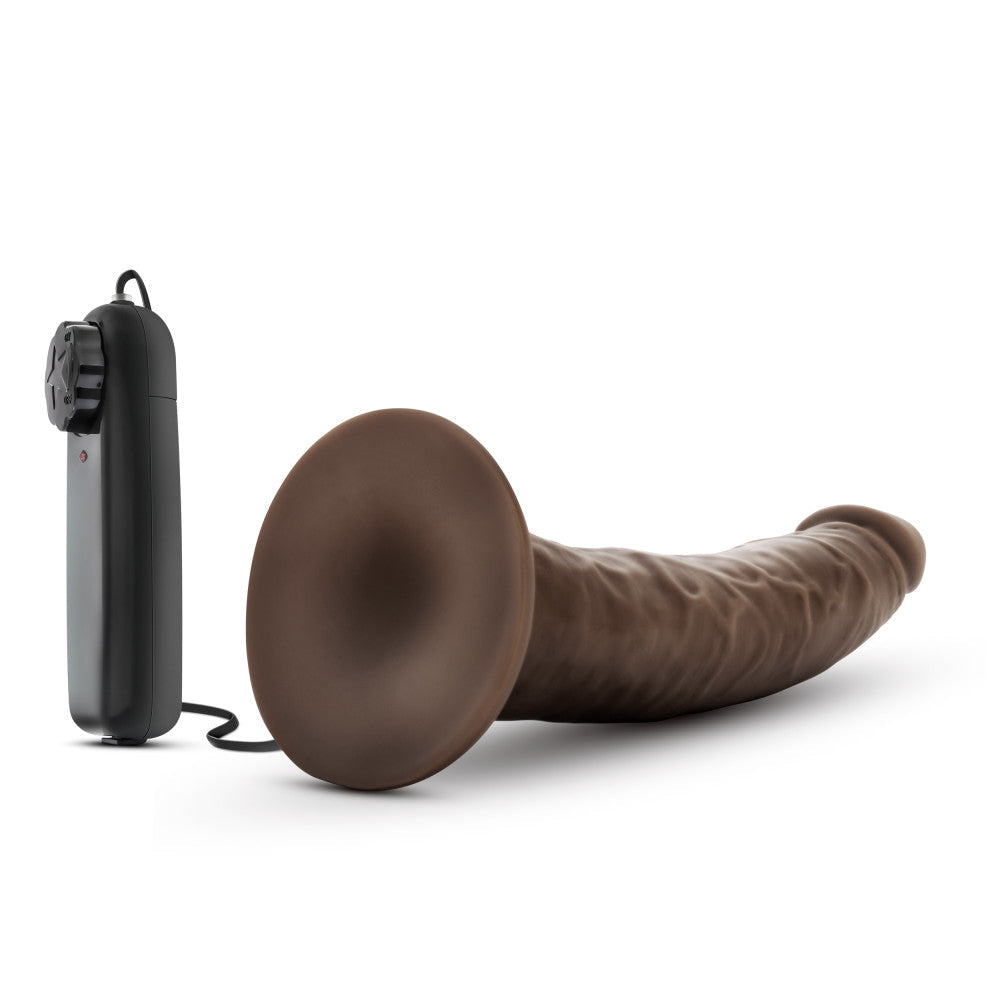 Dr. Skin By Blush® | Dr. Dave Realistic Chocolate 7.5-Inch Long Remote Control Vibrating Dildo With Suction Cup Base