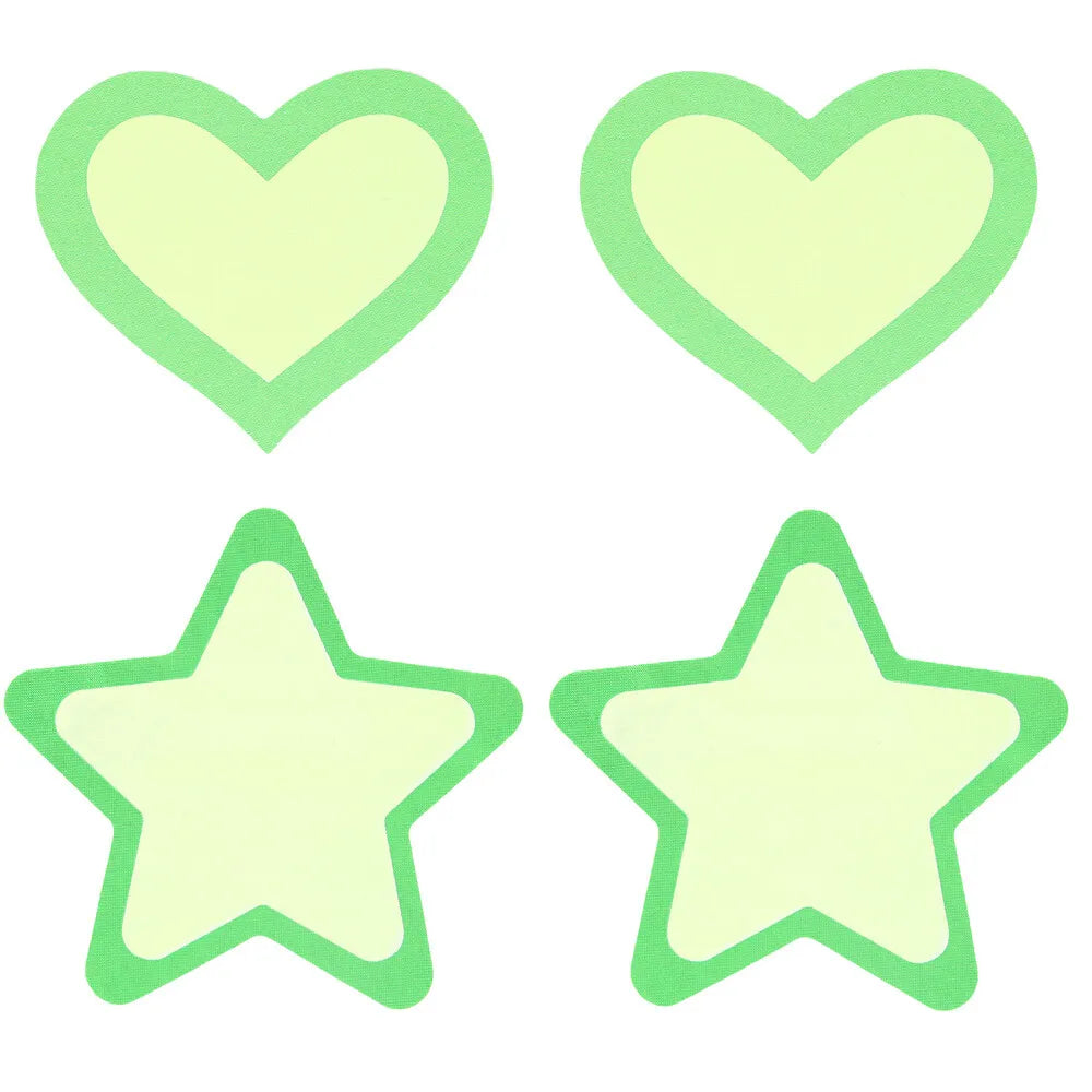 Glow-in- the-Dark Heart + Stars Pasties