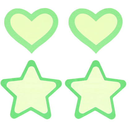 Glow-in- the-Dark Heart + Stars Pasties