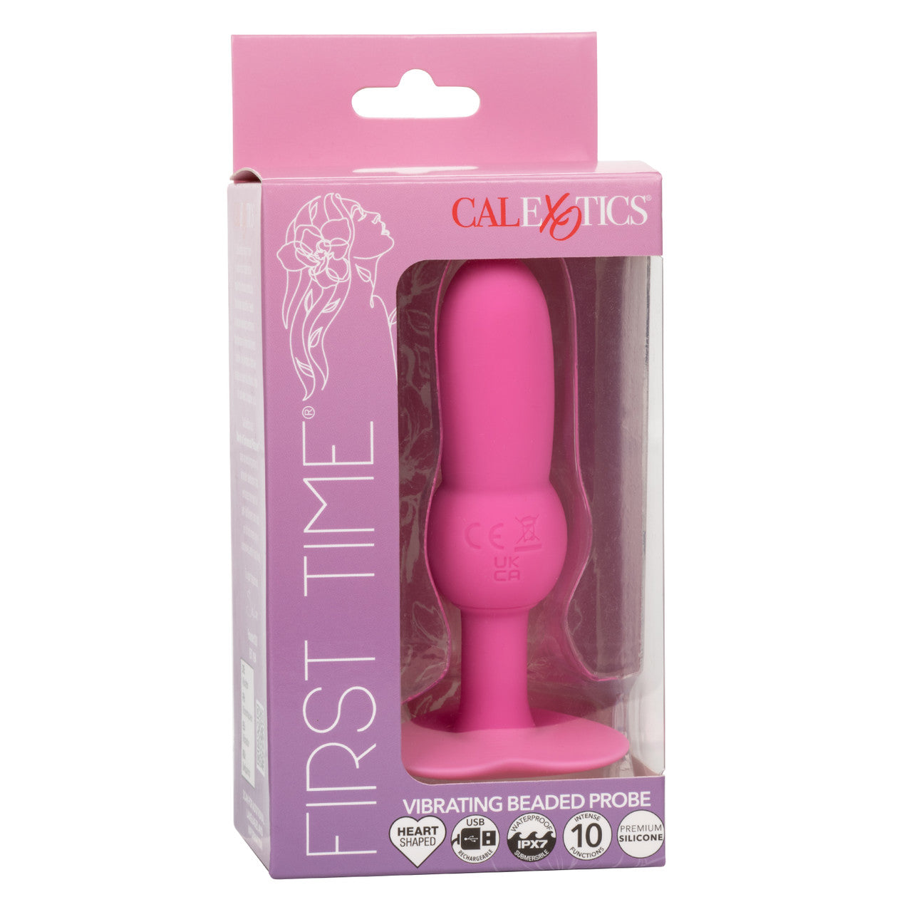 First Time® Vibrating Beaded Probe - Pink