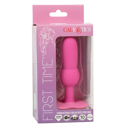 First Time® Vibrating Beaded Probe - Pink
