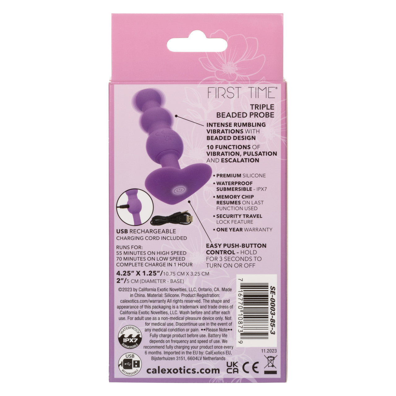 First Time® Triple Beaded Probe - Purple