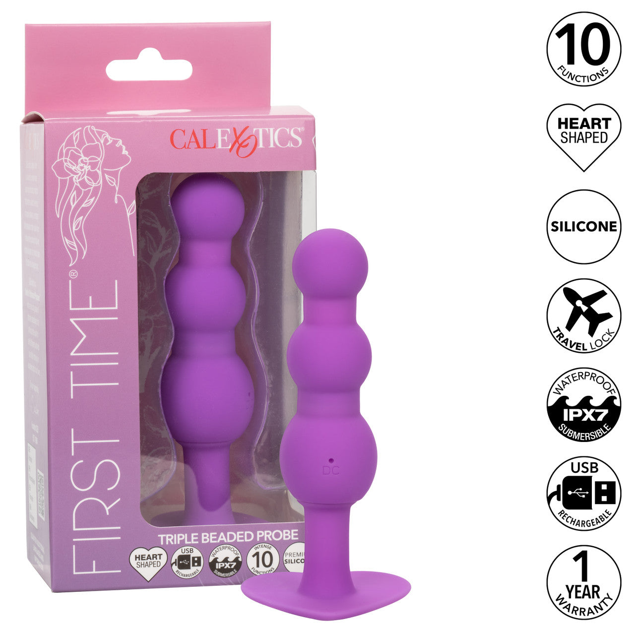First Time® Triple Beaded Probe - Purple