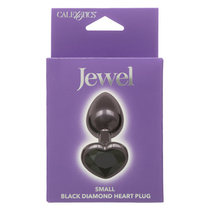 Jewel Small Black Diamond Heart Plug