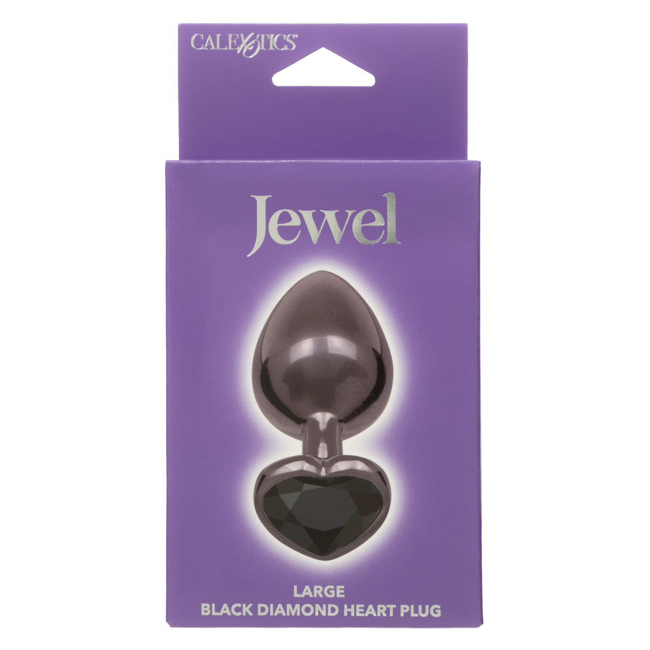 Jewel Large Black Diamond Heart Plug