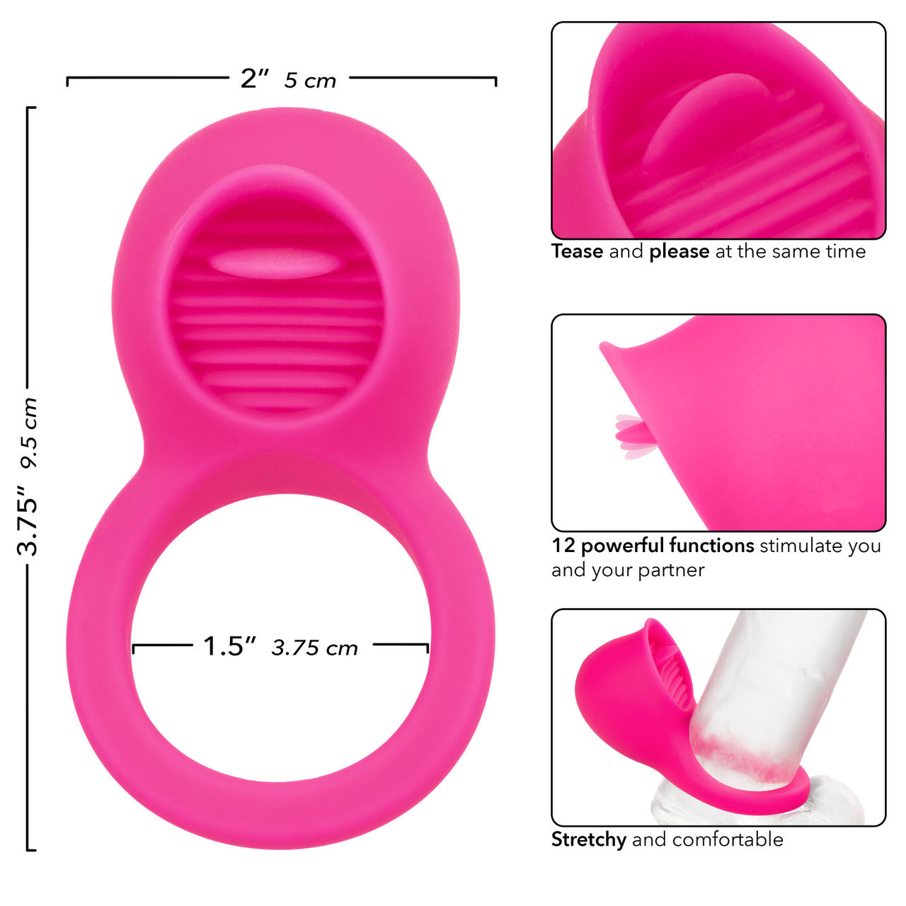 Silicone Rechargeable Teasing Tongue Enhancer