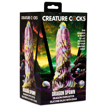 Creature Cocks - Dragon Spawn Dragon Ovipositor Silicone Dildo with Eggs
