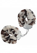 Ouch! - Heavy-duty Fluffy Handcuffs - Snow Leopard