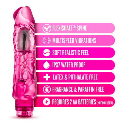 Naturally Yours By Blush® | Wild Ride Realistic Pink 9-Inch Vibrator